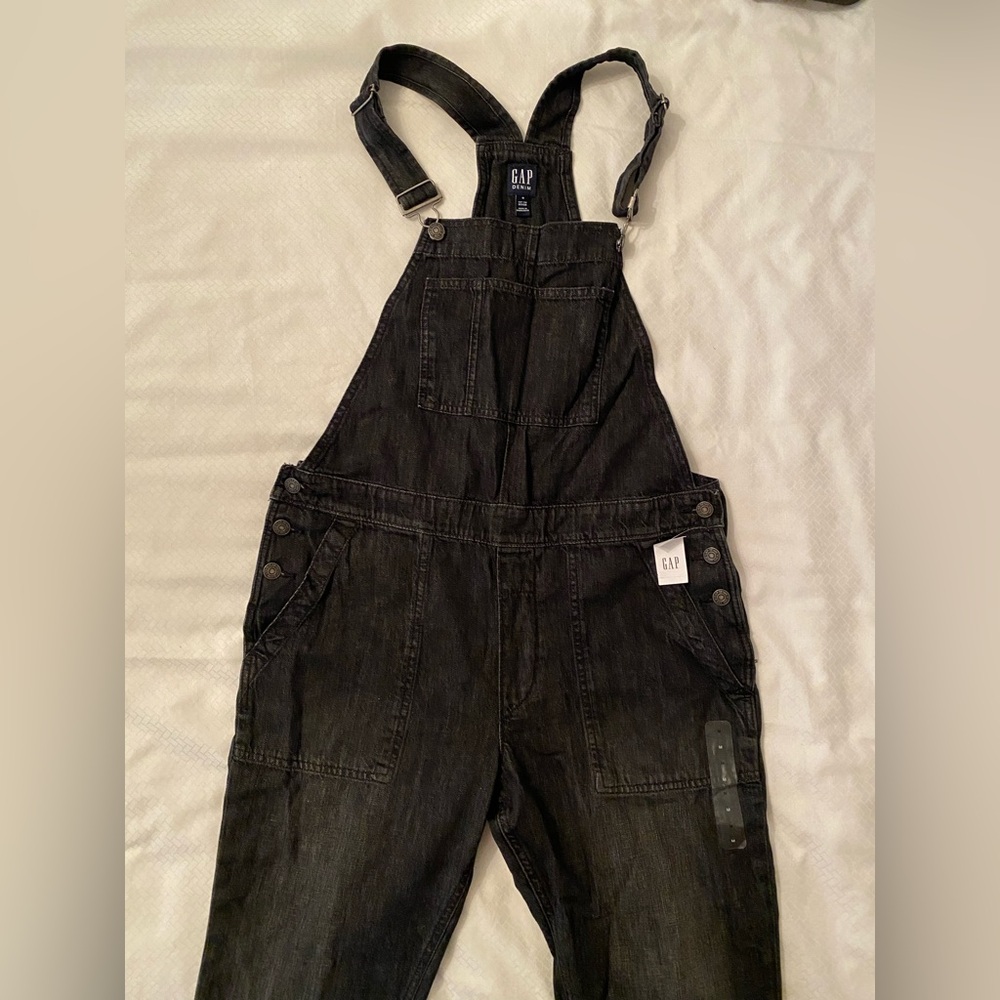 GAP Denim Black Overalls NWT